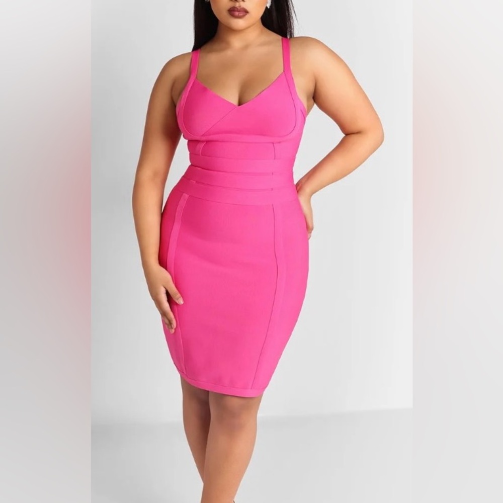 Vibrant Pink Bodycon Dress